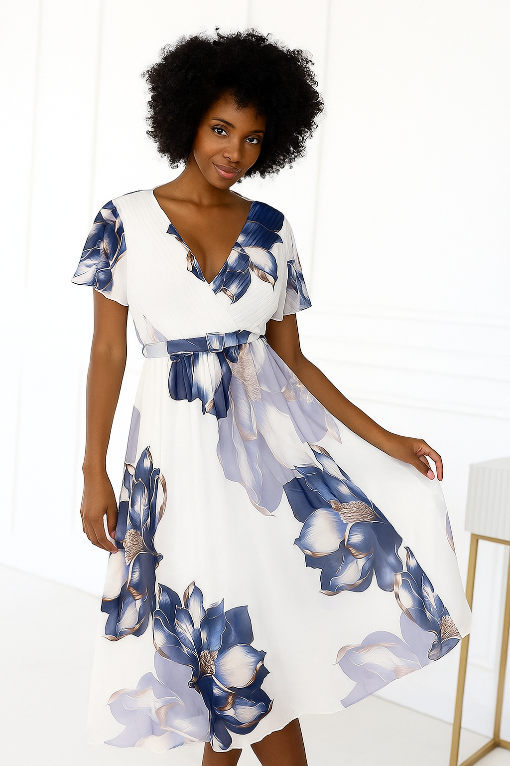 Fleurige Midi-Jurk