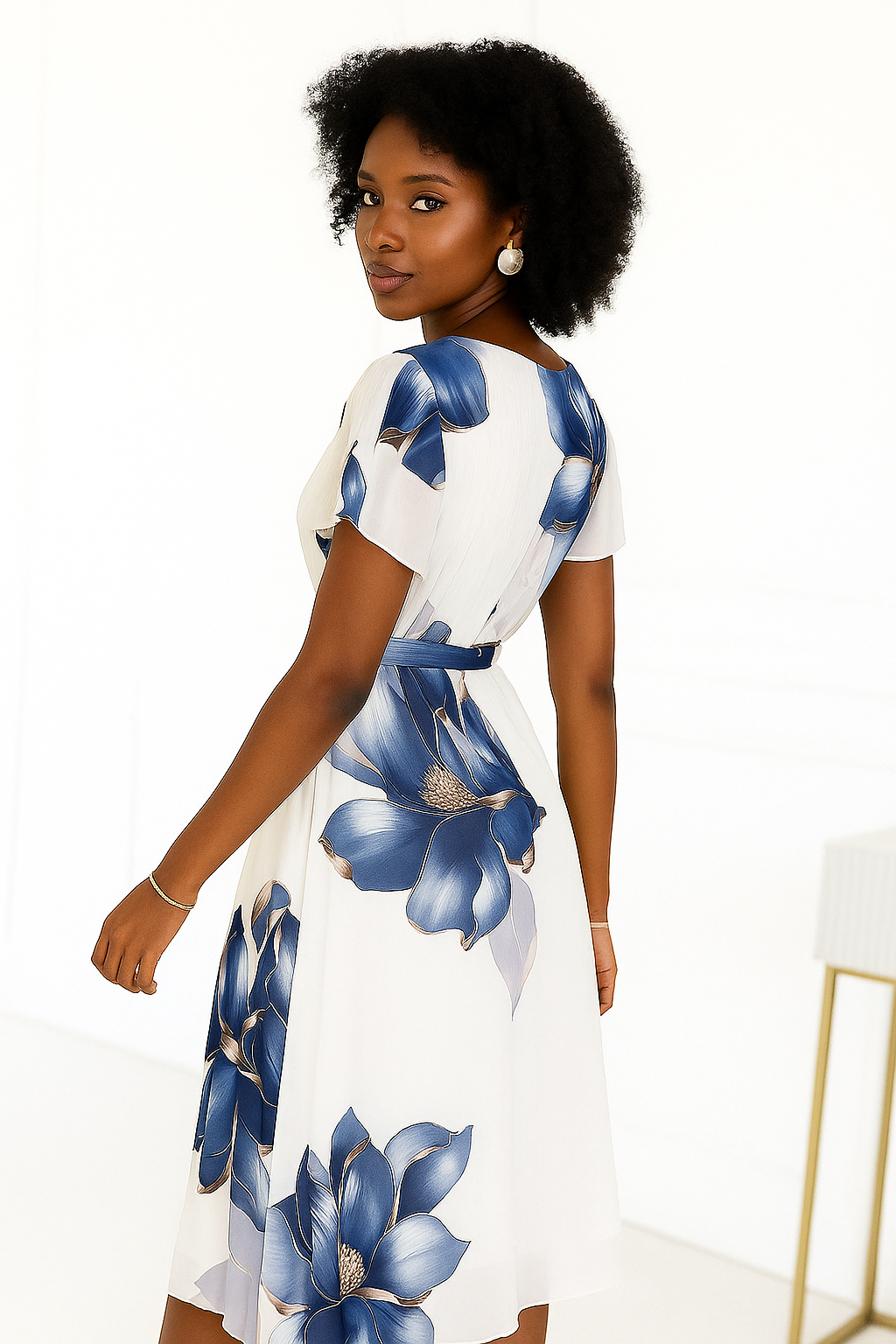 Fleurige Midi-Jurk